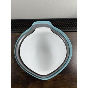 KitchenAid 3 Pc Mixing Bowl Set 4.5 3.5 2.5 Qt Nesting Pour Spout Grip Base